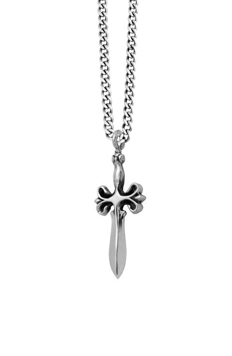 Dagger Pendant on Curb Link Chain