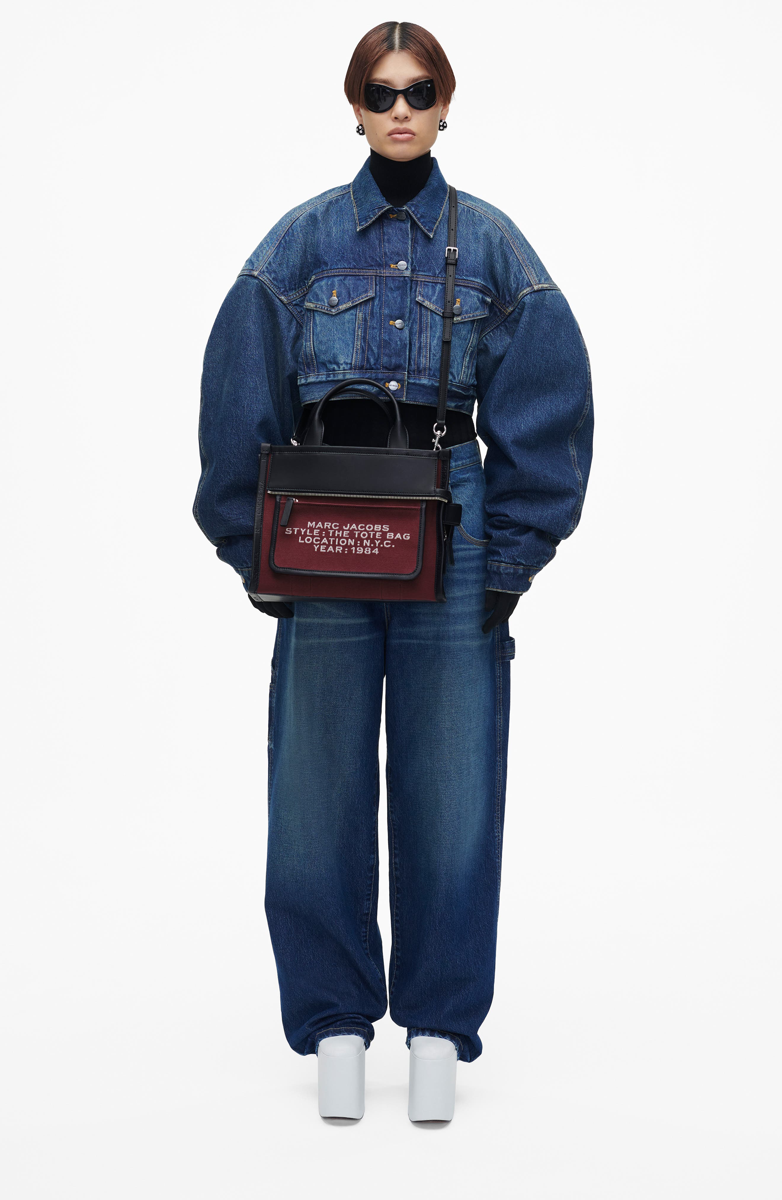 Marc Jacobs The Inside Out Jacquard Medium Tote Bag, Alternate, color, 