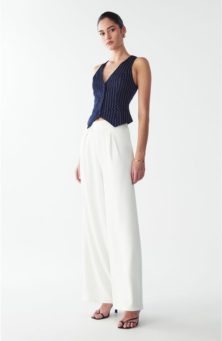 WILLA Katherine Top, Alternate, color, Navy Pinstripe