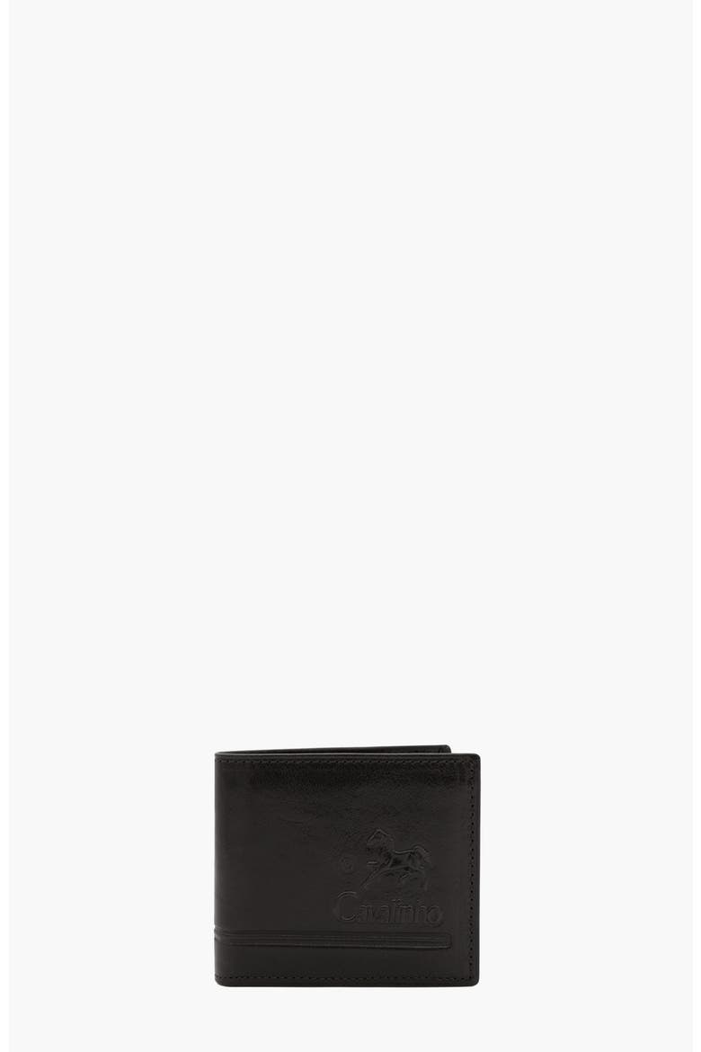Gentleman Trifold Leather Wallet 529, Main, color, Black