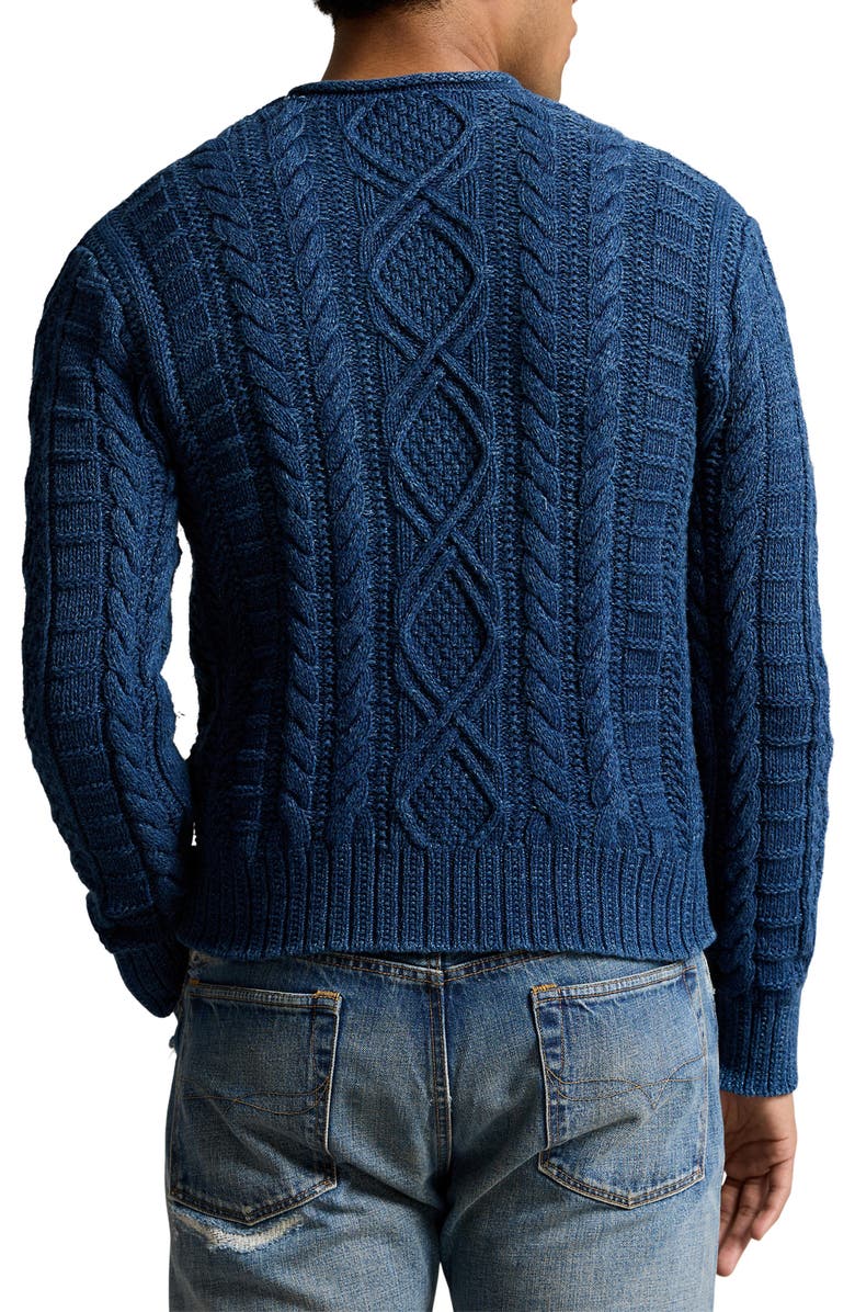 Polo Ralph Lauren Fisherman Cable Stitched Sweater, Alternate, color,