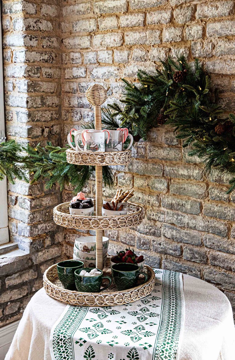 Juliska Provence Rattan 3-Tier Server, Alternate, color, Whitewash