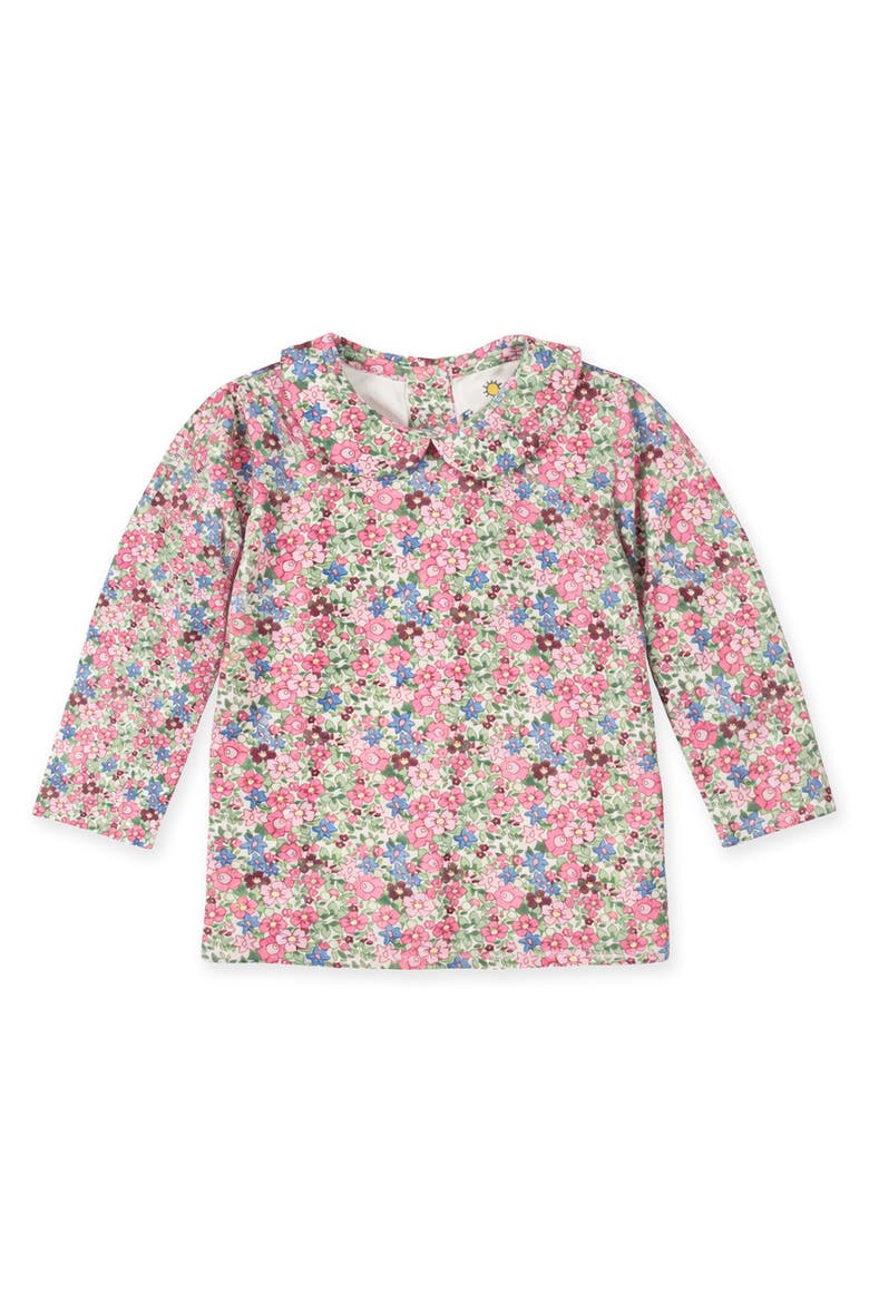 Floral Knit Long Sleeve Blouse, Main, color, Ivory, Pink & Multi Floral