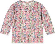 Florence Eiseman Floral Knit Long Sleeve Blouse