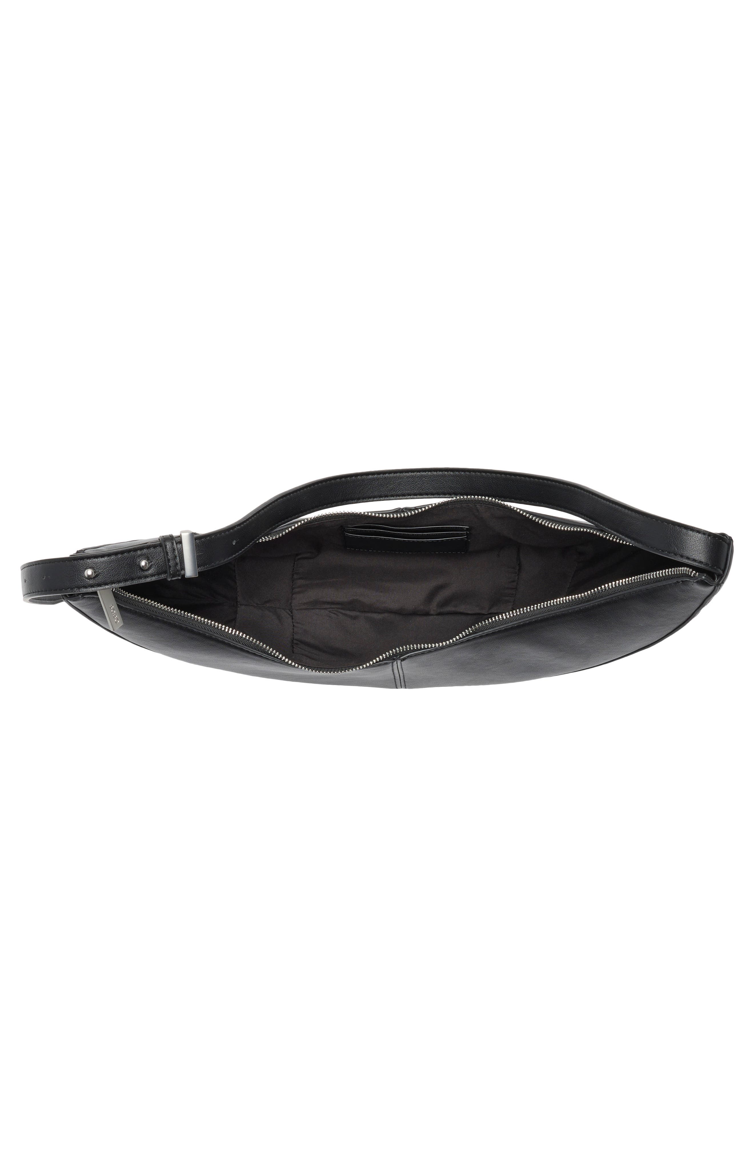 BCBG Skinny Crescent Sling Bag, Alternate, color, Black