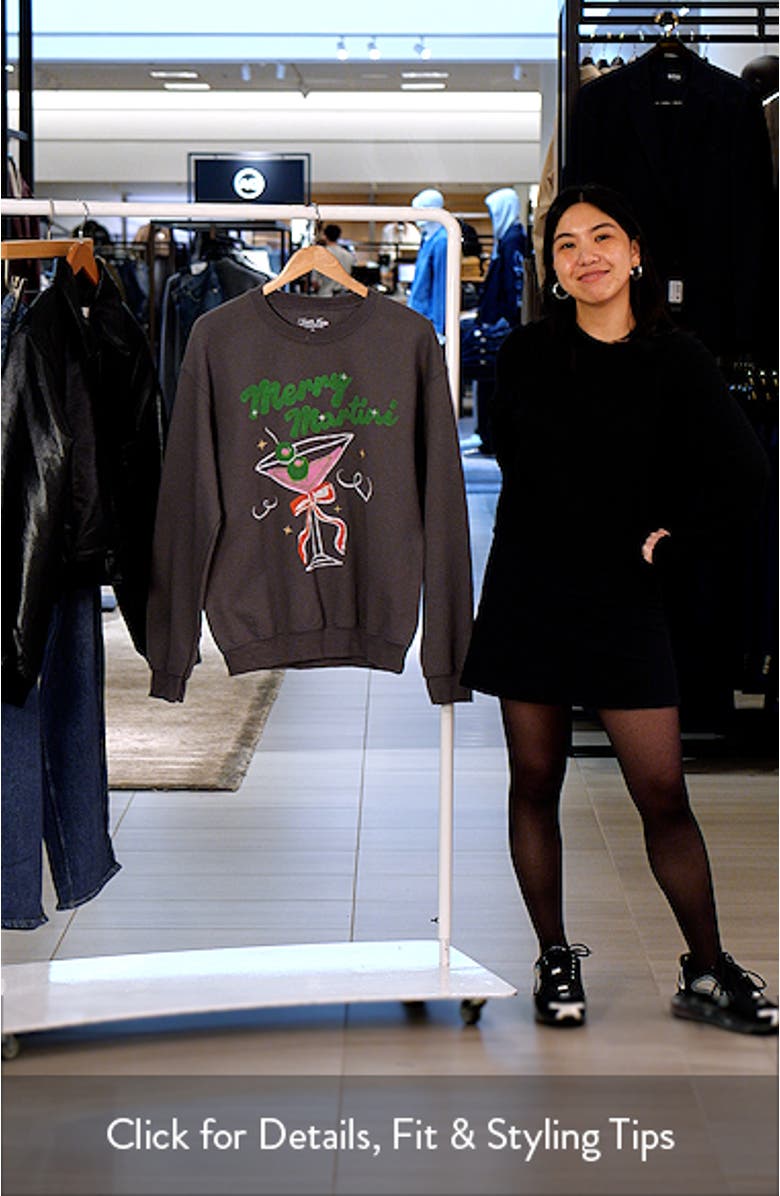 Merry Martinis Fleece Graphic Sweatshirt, sales video thumbnail