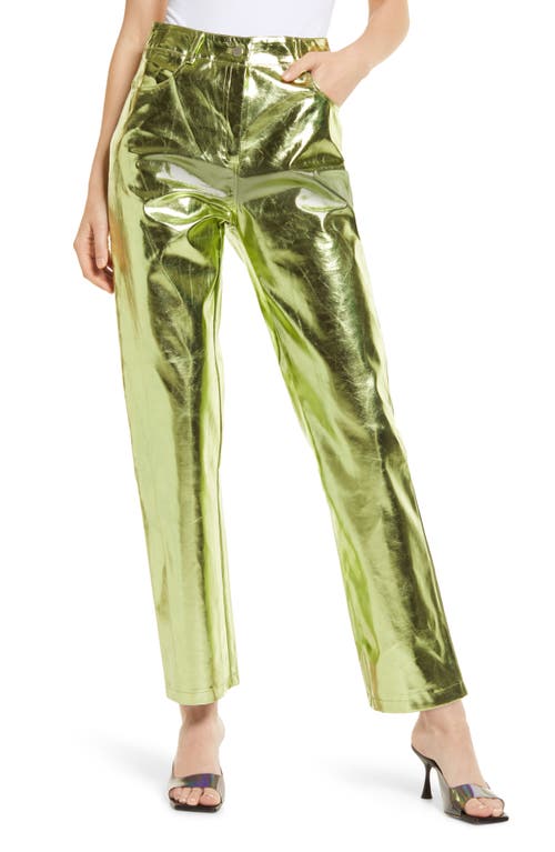 Amy Lynn Shiny Straight Leg Pants in Lime  product