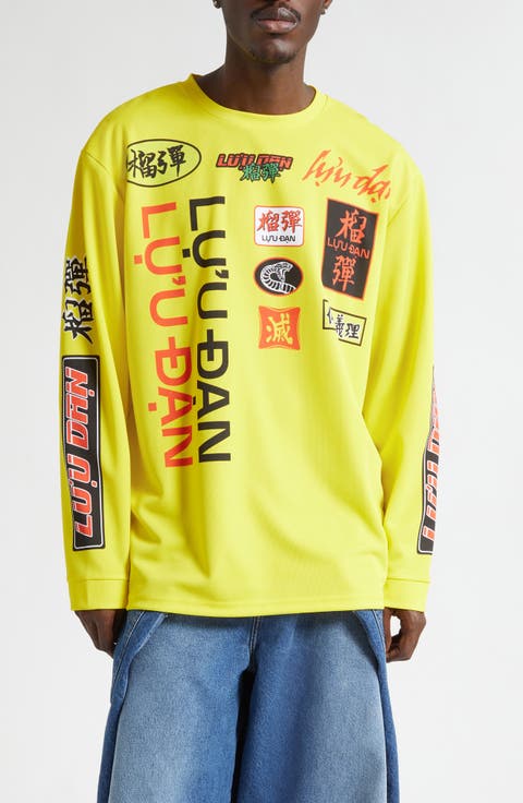 Motocross Oversize Long Sleeve Graphic T-Shirt