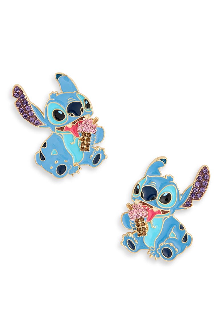 Disney Stitch Stud Earrings, Alternate, color, BLUE