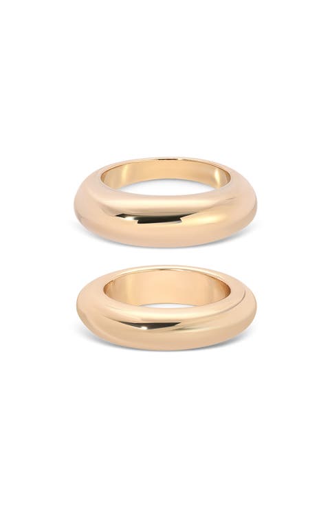 Modern Dome Set of Two Rings