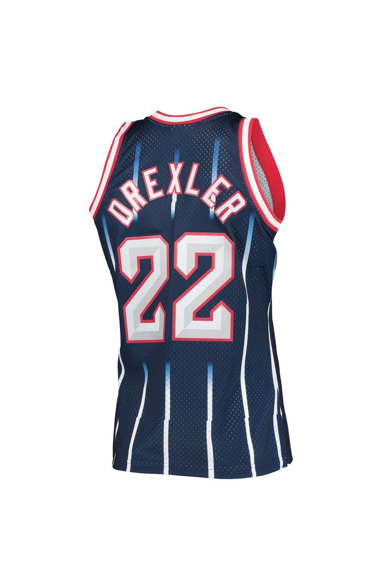 Mitchell & Ness Men's Mitchell & Ness Clyde Drexler Navy Houston Rockets Hardwood Classics Swingman Jersey, Alternate, color, 