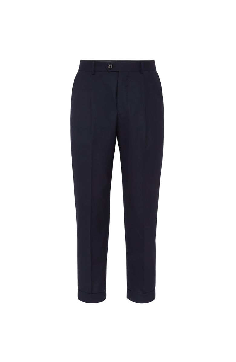 Brunello Cucinelli Hopsack trousers, Main, color, Blue