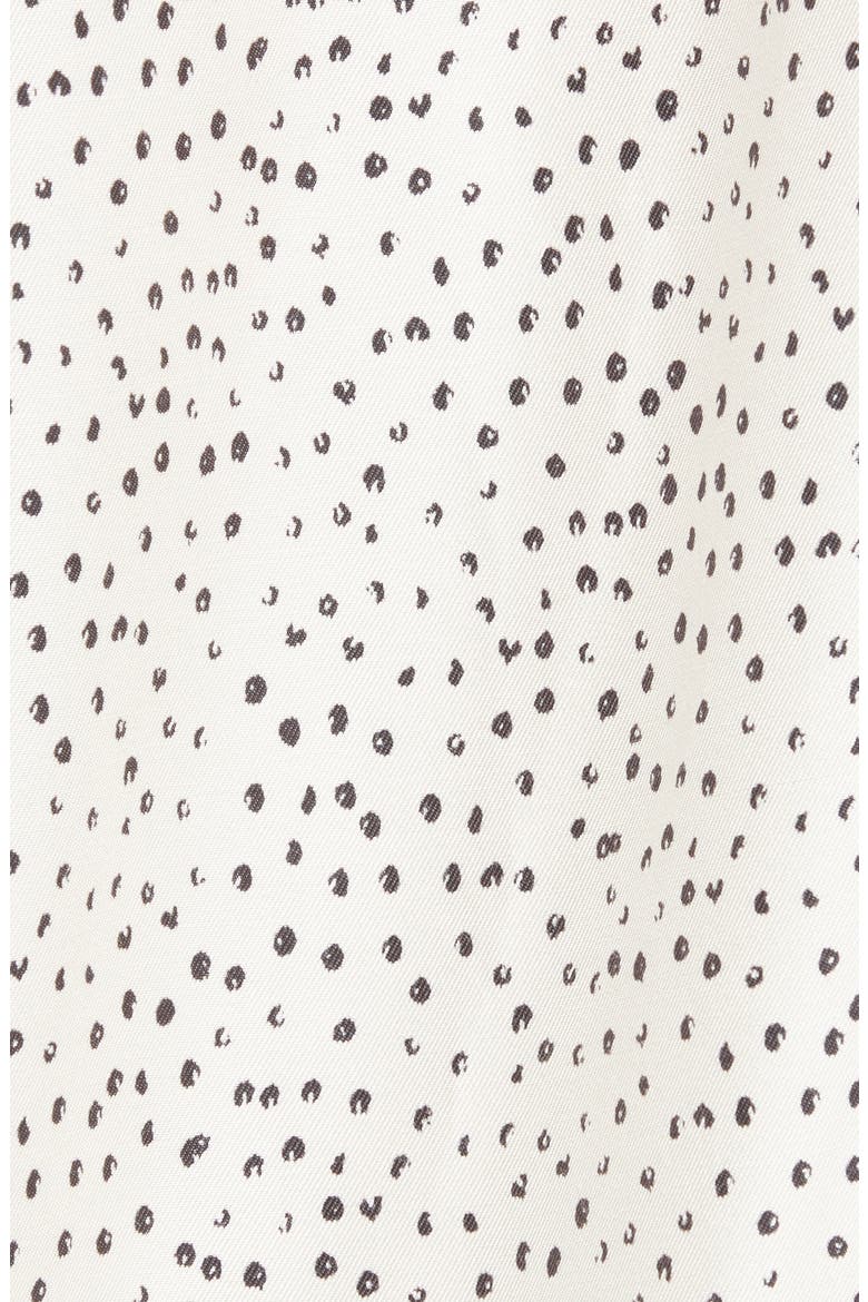 Ditsy Dot Long Sleeve Silk Blend Button-Up Shirt, Alternate, color, CHIFFON