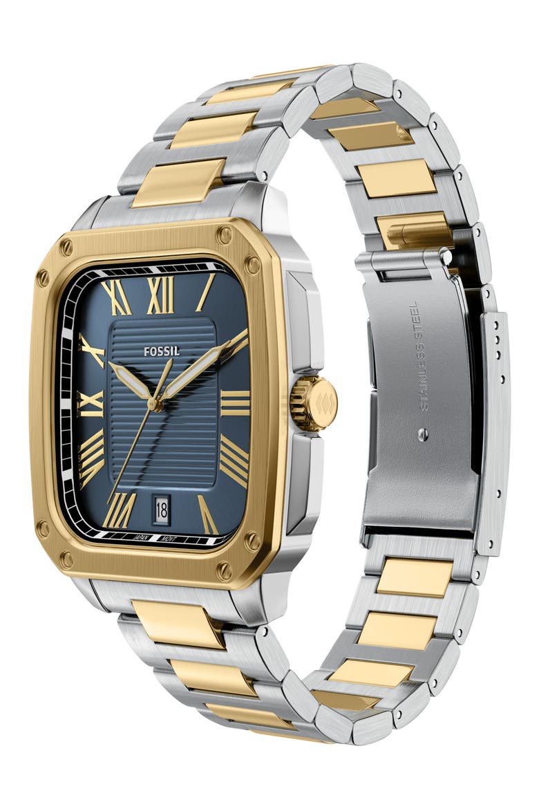 Crosby Two-Tone Bracelet Watch, 44mm, Alternate, color, TWO TONE