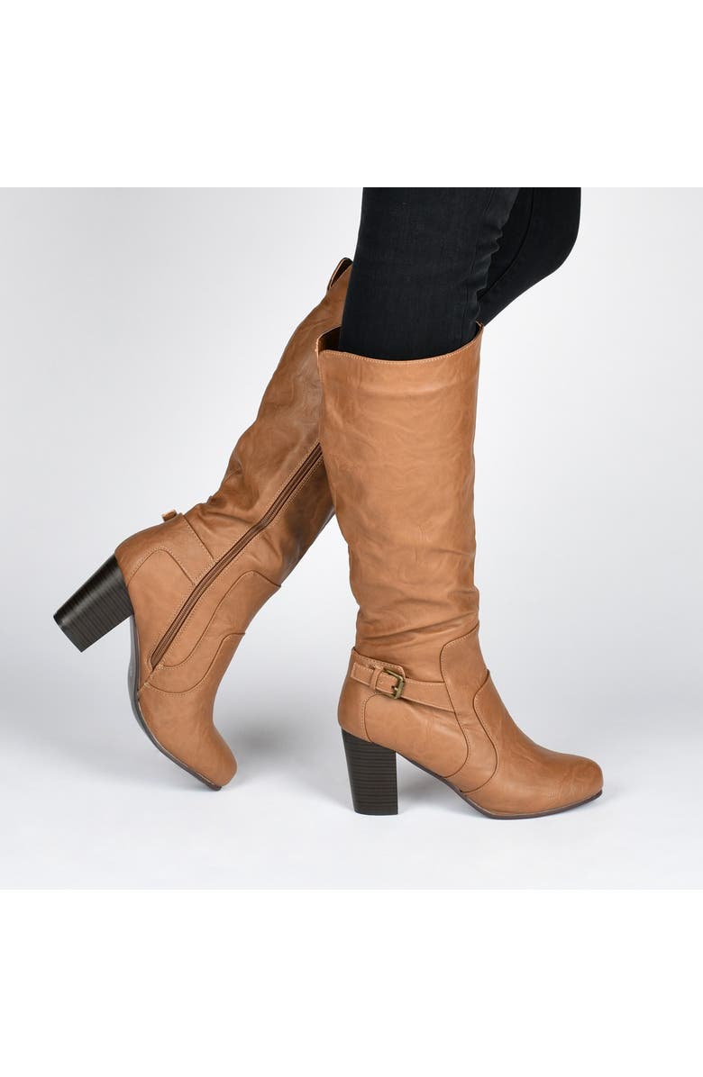 Journee Collection JOURNEE Carver Heeled Tall Boot, Alternate, color, Grey