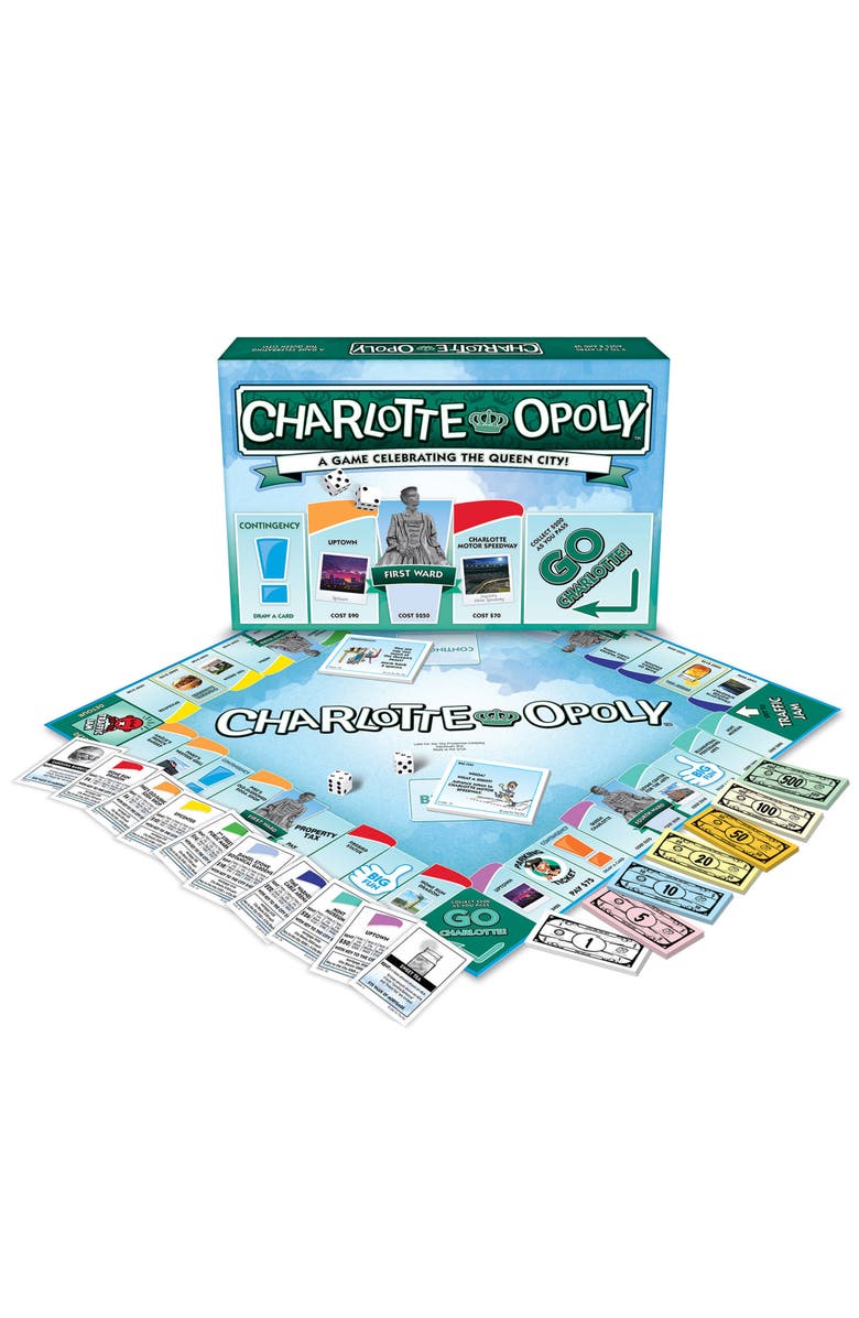 Late for the Sky Charlotteopoly Monopoly Board Game, Alternate, color, Multicolored