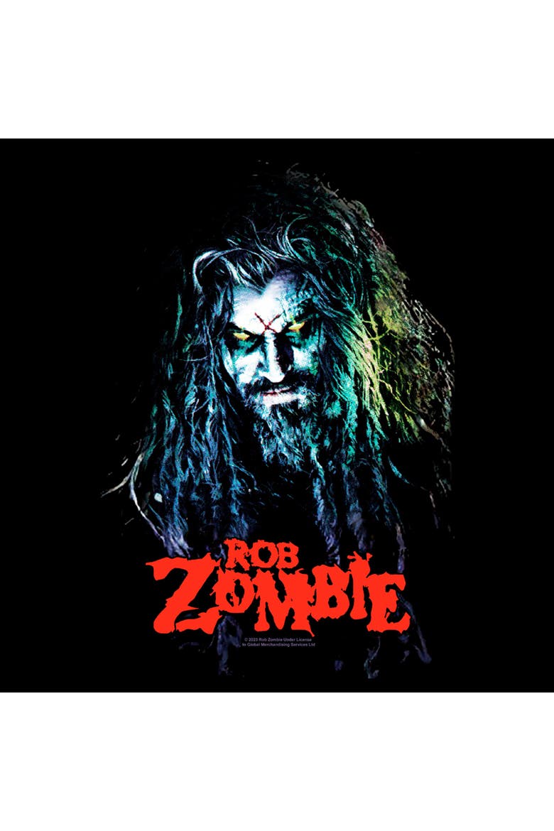 Mens Rob Zombie Hellbilly Portrait T Shirt, Alternate, color, Black