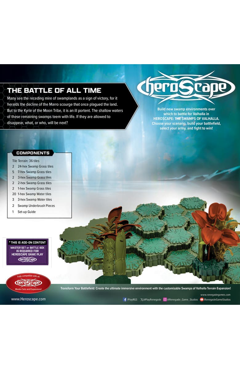 Renegade Game Studios Heroscape The Swamps Of Valhalla Terrain Expansion, Alternate, color, 
