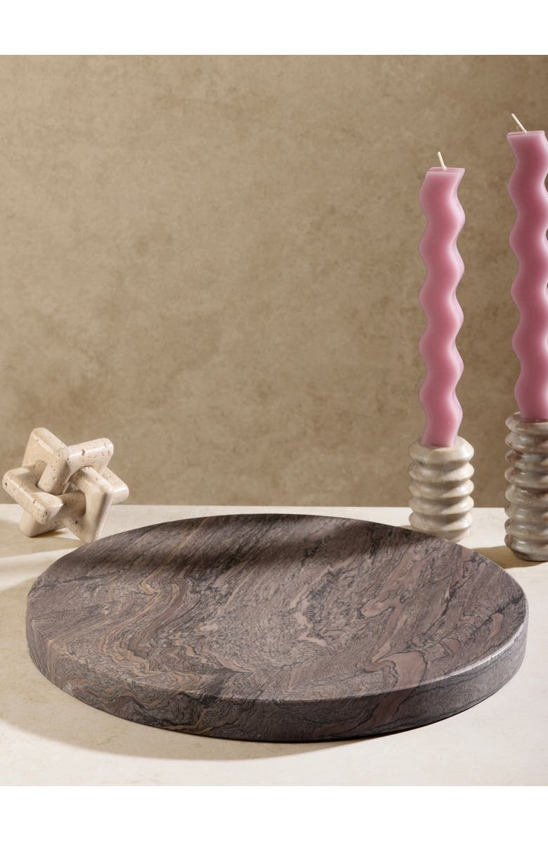 GAURI KOHLI Ikoy Onyx Tray - Large, Alternate, color, Pecan Brown