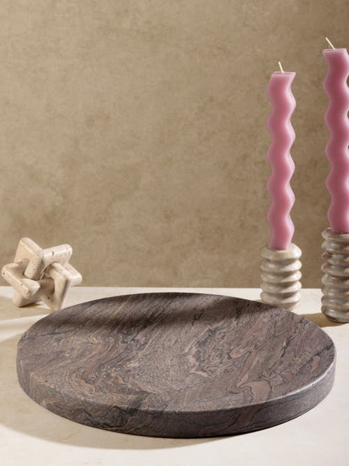 Gauri Kohli Ikoy Onyx Tray In Brown