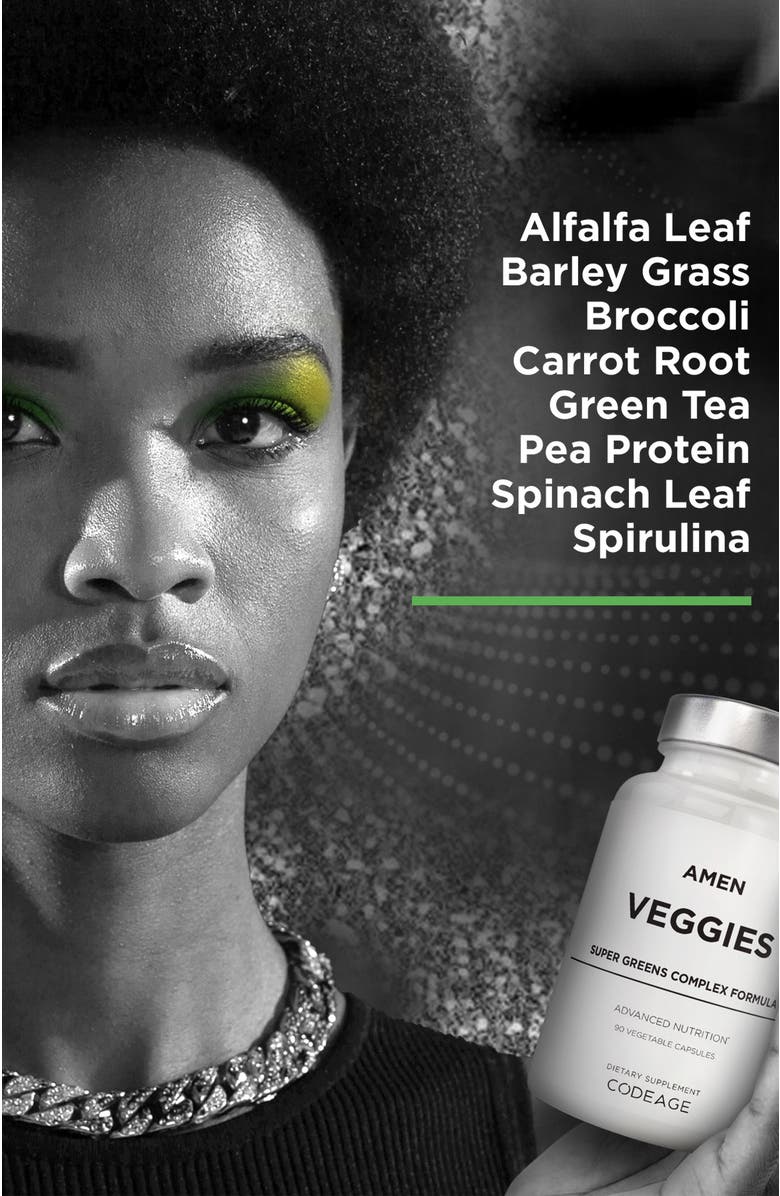 Codeage Amen Veggies Daily Vitamins & Minerals Supplement, Alternate, color, White