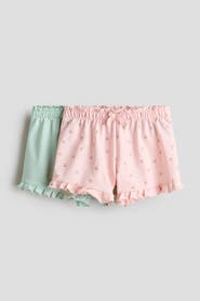 H&M 2-pack Ruffle-trimmed Sweatshorts