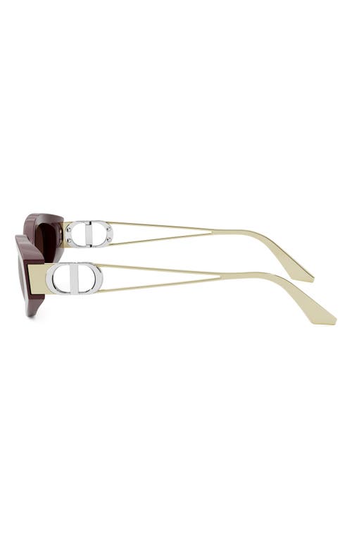 Dior 30montaigne B6i 51mm Oval Sunglasses In Shiny Bordeaux/bordeaux