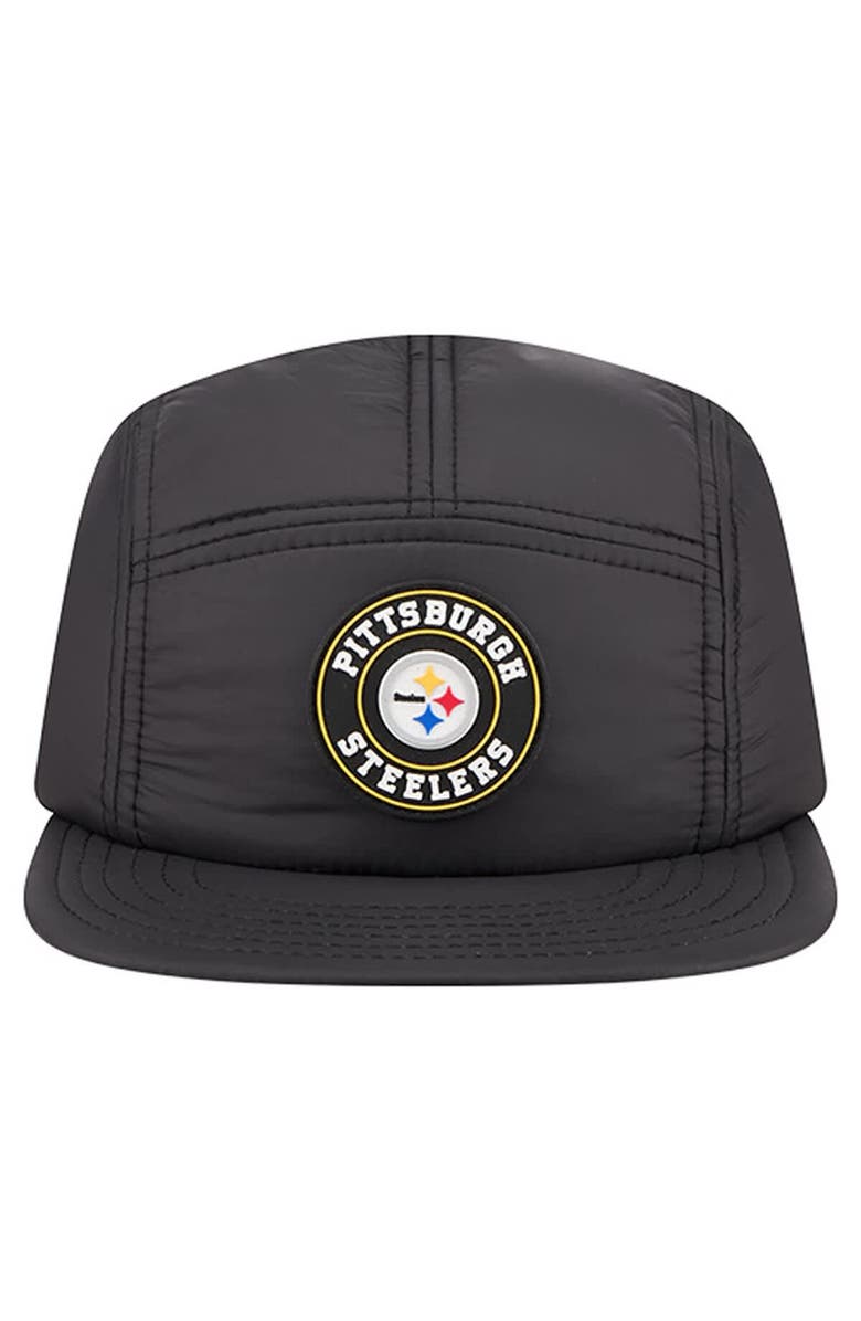 New Era Men
s New Era Black Pittsburgh Steelers Quilted Camper Adjustable Hat, Alternate, color, Black