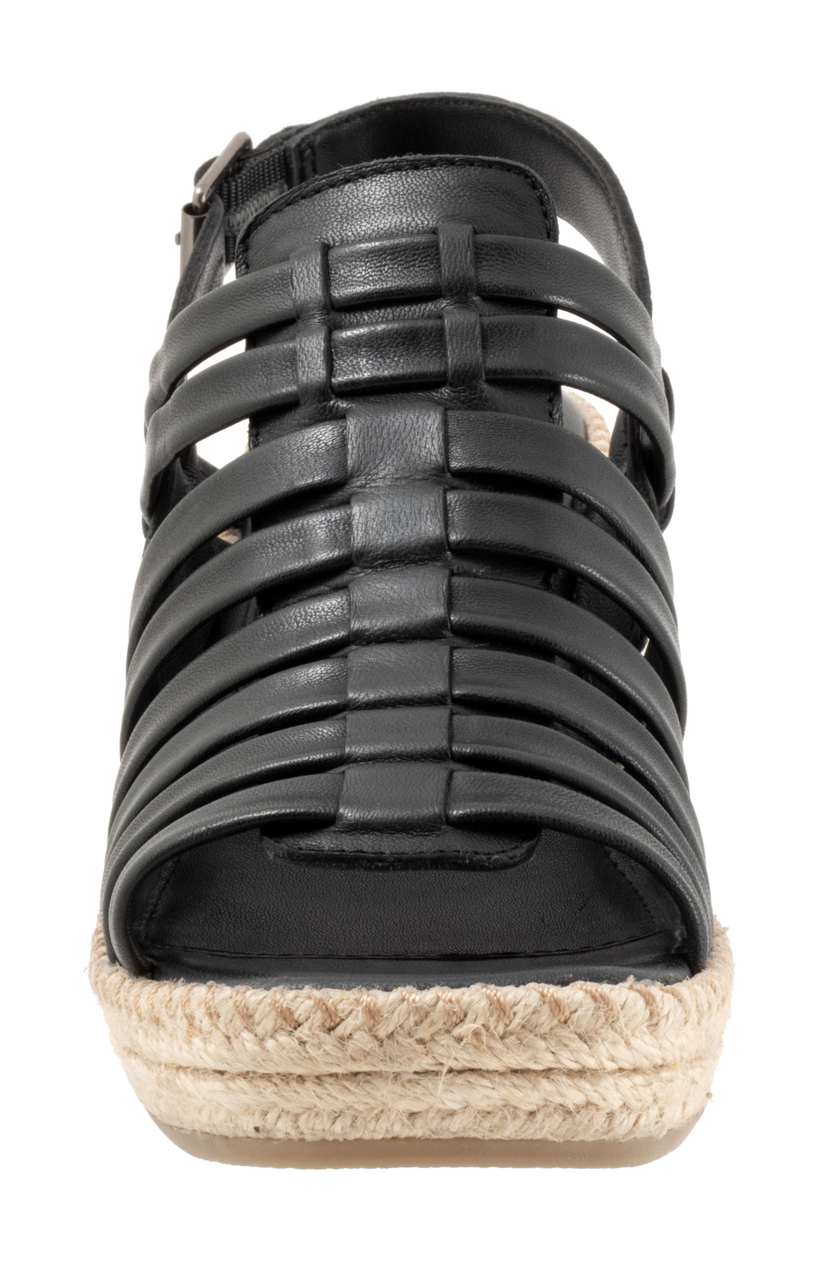 SoftWalk<sup>®</sup> Havana Slingback Espadrille Platform Wedge Sandal, Alternate, color, Black