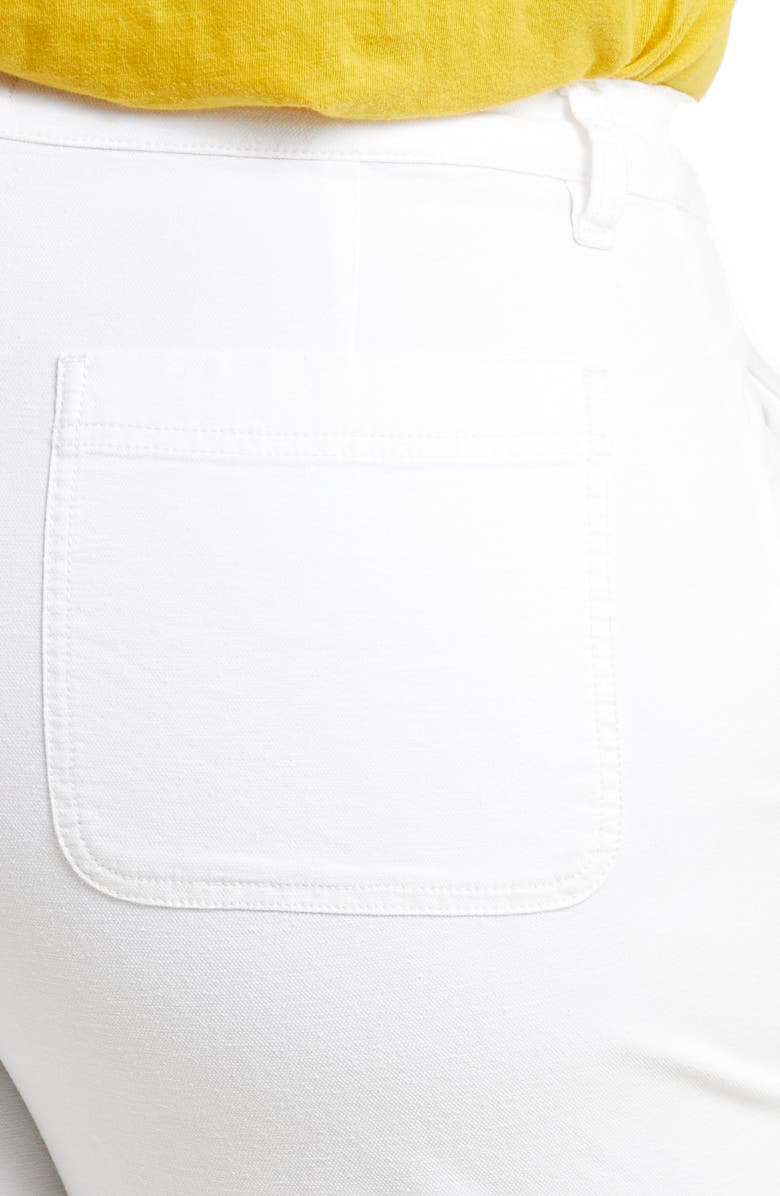 Eileen Fisher Organic Cotton Blend Tapered Ankle Pants, Alternate, color, White