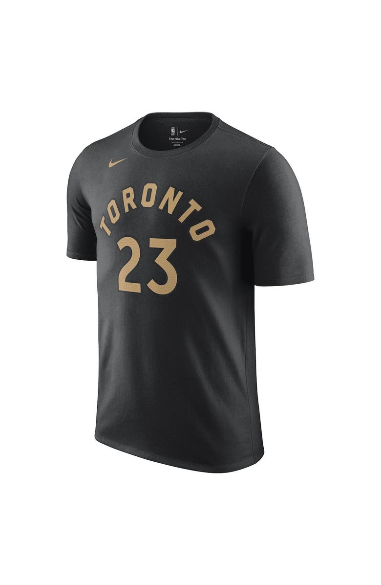 Nike Men's Nike Fred VanVleet Black Toronto Raptors 2022/23 City Edition Name & Number T-Shirt, Alternate, color,