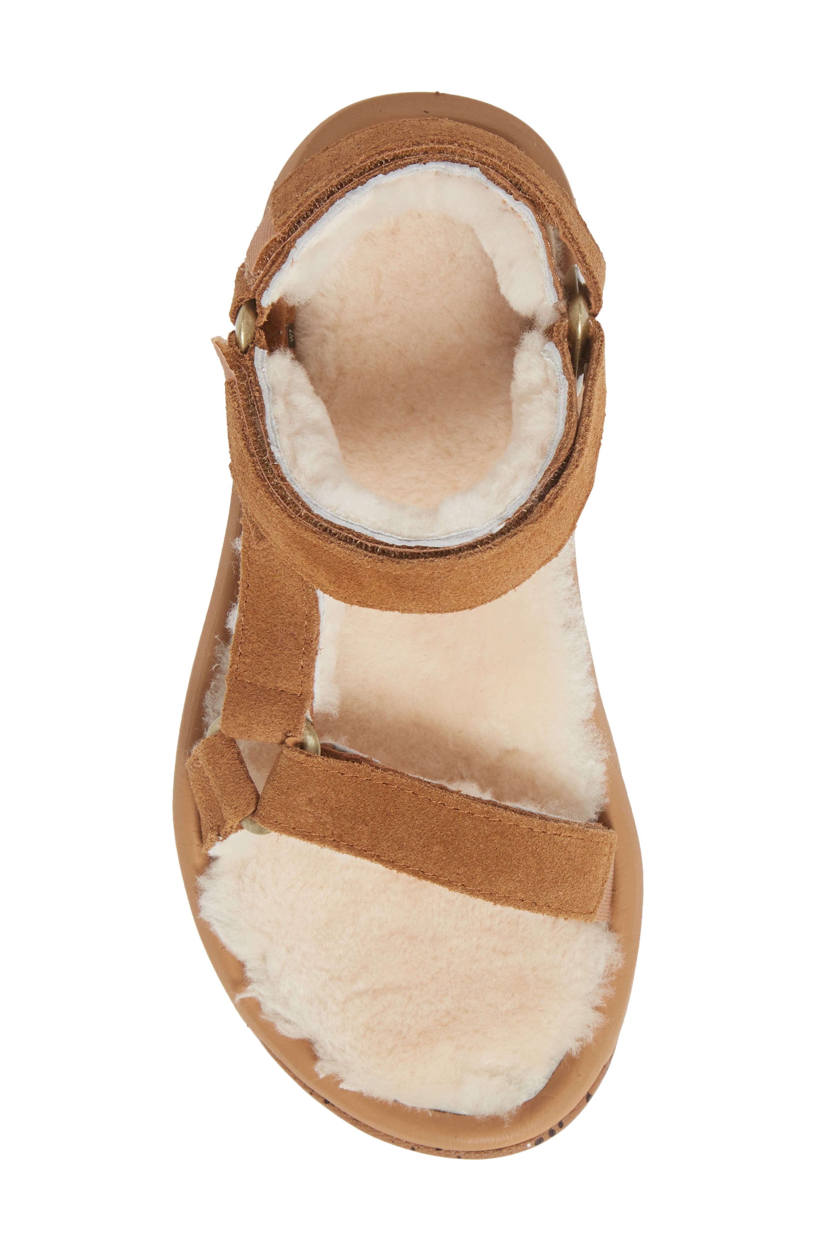 Hurricane Genuine Shearling Lined Sandal, Alternate, color, PECAN