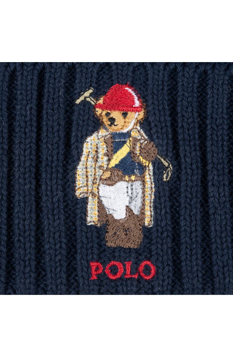 Polo Ralph Lauren Polo Society Bear Beanie, Alternate, color, Newport Navy