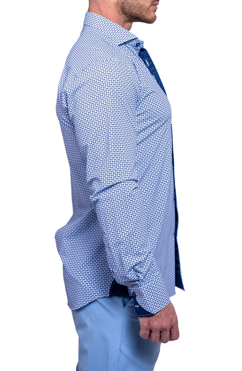 Maceoo Einstein Print Button-Up Shirt, Alternate, color, 