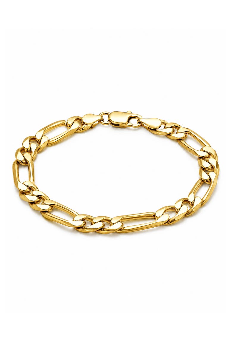 Men's Figaro Chain Bracelet, Main, color, GOLD