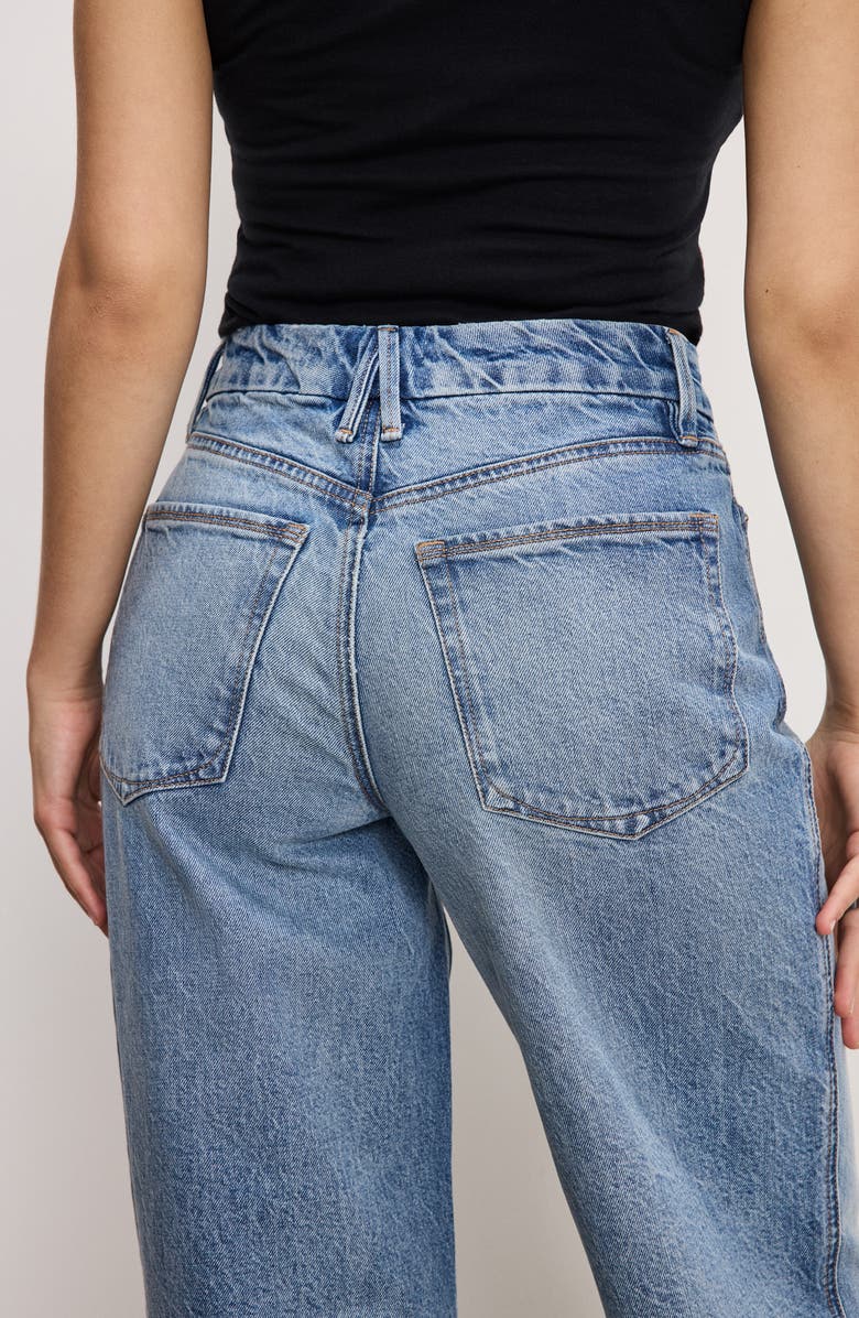 Good American Good Petite Skate High Waist Wide Leg Jeans, Alternate, color, Indigo756