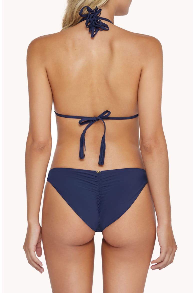 Ruched Bikini Bottoms, Alternate, color, NAVY