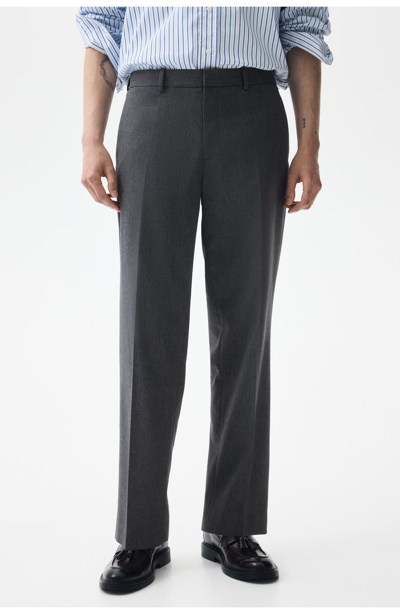 H&M Regular Fit Tailored Trousers, Alternate, color, Gray