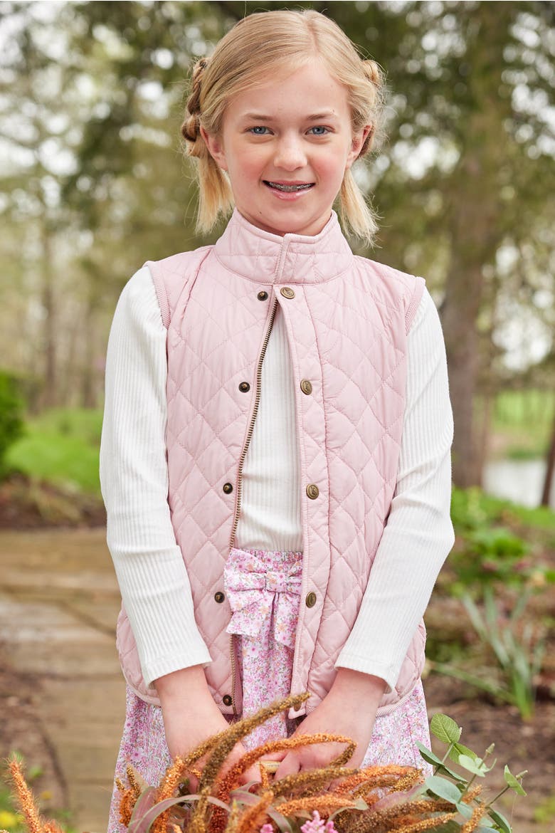 Kids' Classic Quilted Vest, Alternate, color, Light Pink