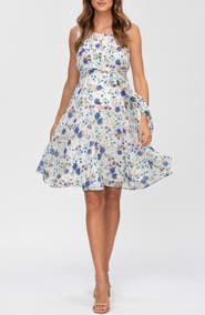 PIETRO BRUNELLI MATERNITY Tie Waist Chiffon A-Line Maternity Dress