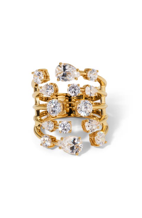 Hollywood Multi Row Cubic Zirconia Ring