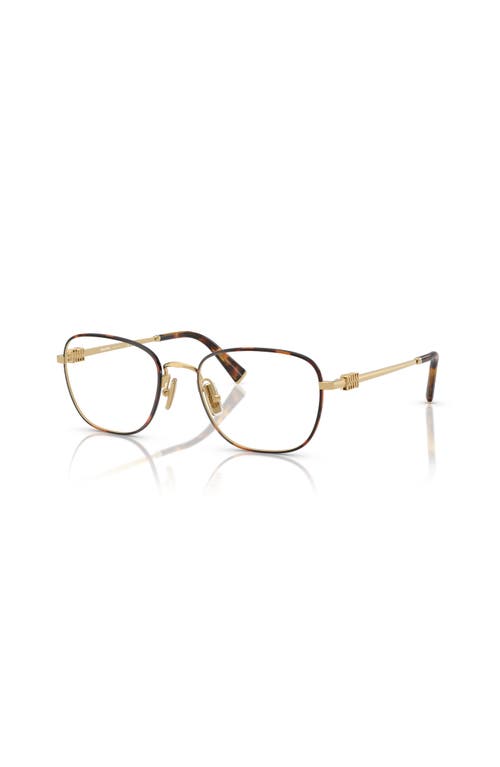 Miu Miu 53mm Square Optical Glasses In Brown