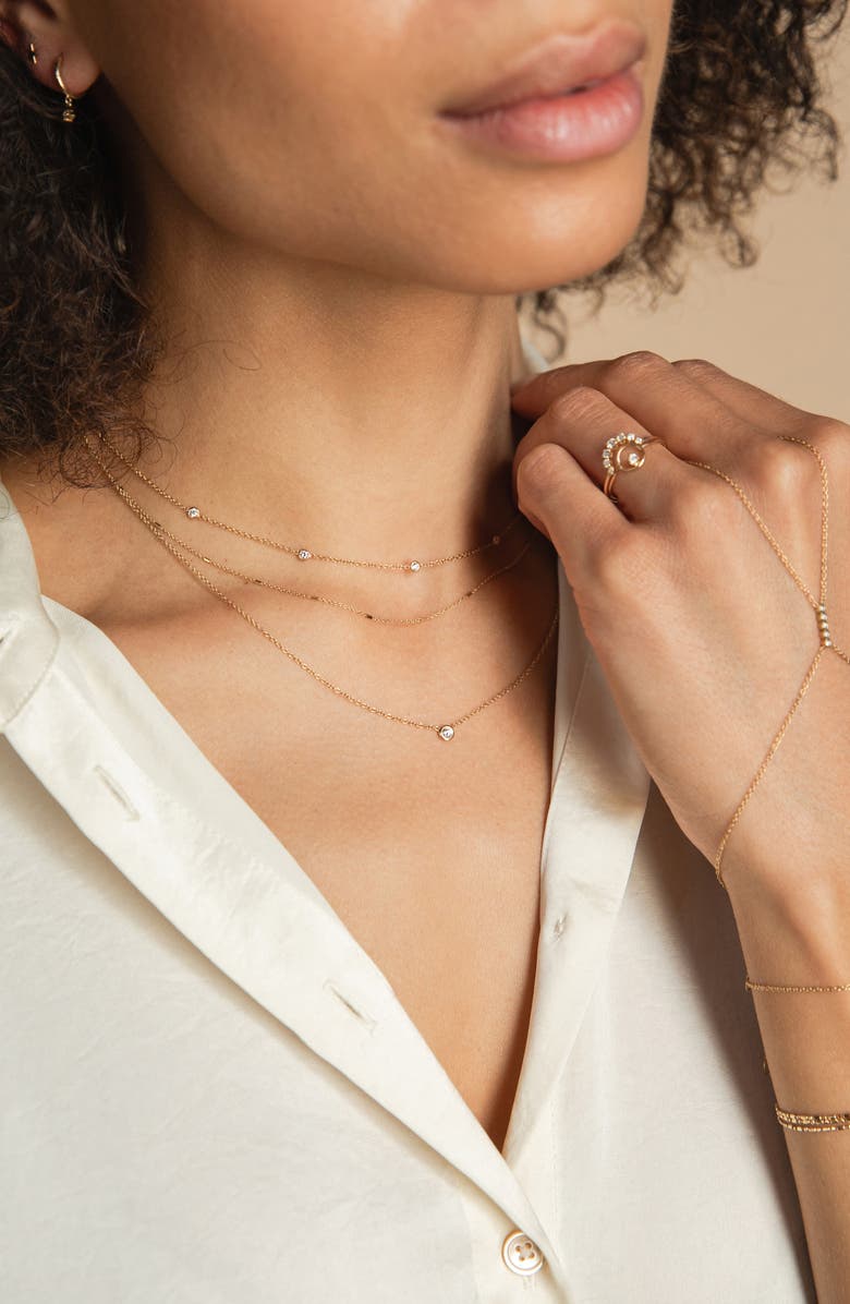 Zoë Chicco Double Chain Necklace, Alternate, color, 