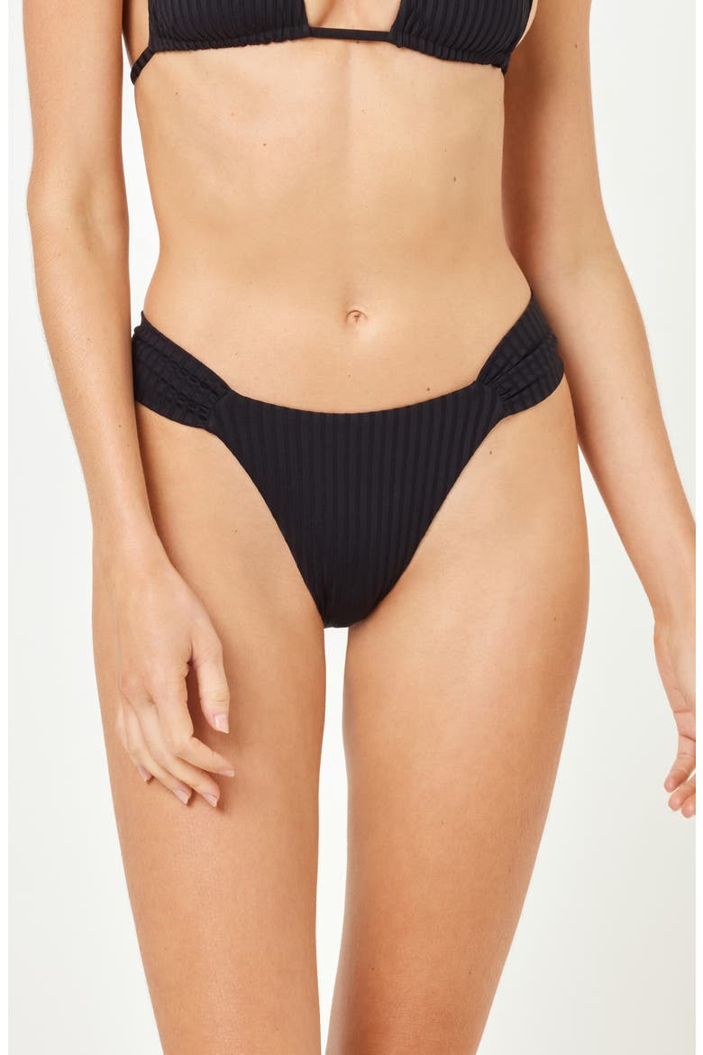 Dolce Bitsy Bikini Bottoms, Main, color, BLACK