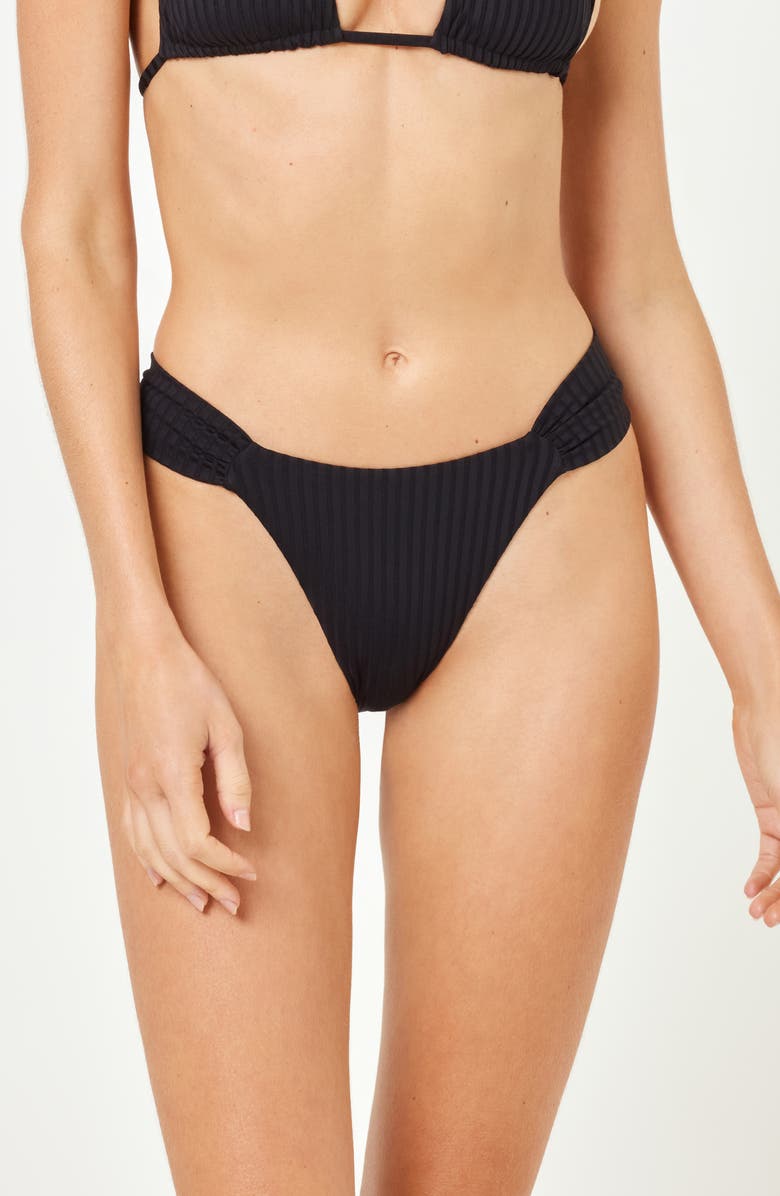 LSPACE Dolce Bitsy Bikini Bottoms, Main, color, Black