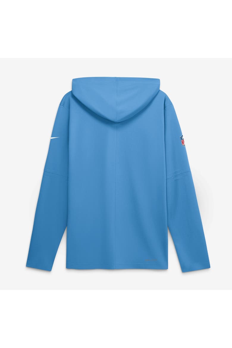 Men's Nike Light Blue Tennessee Titans Sideline Game On Lightweight Long Sleeve Hooded Dri-FIT Top, Alternate, color, Light Blue