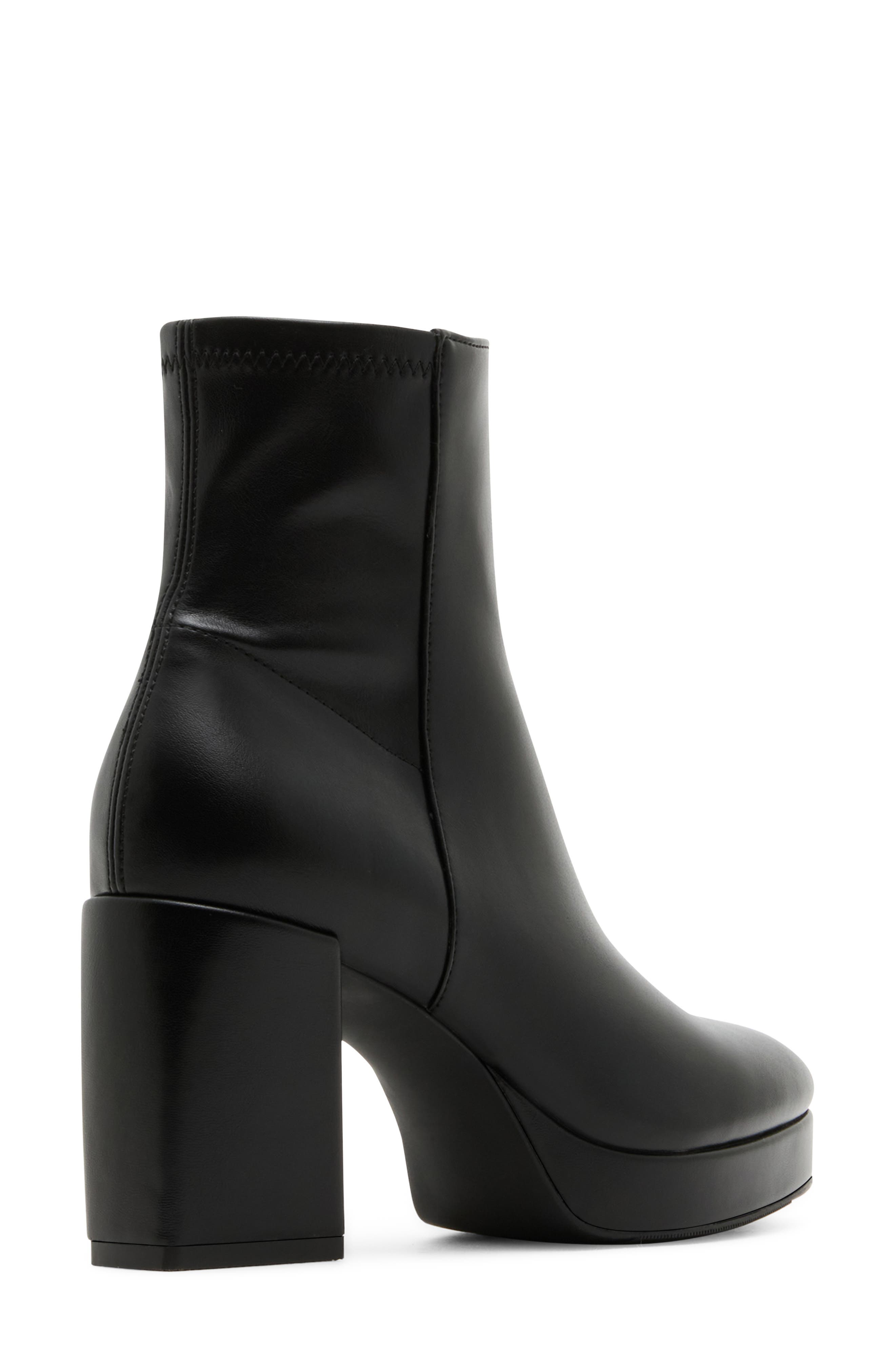 Akakara Faux Leather Bootie, Alternate, color, BLACK SMOOTH