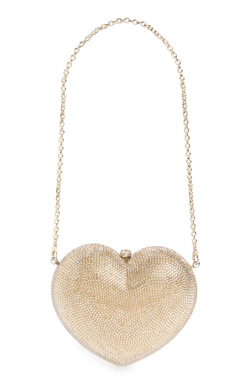 Judith Leiber Couture Lamour Petite Coeur Heart Clutch In Neutral