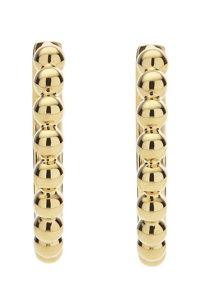 LAGOS 18K Gold Caviar Half Bead Hoop Earrings, Alternate, color, Gold