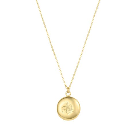 Ruby Birth Flower Necklace